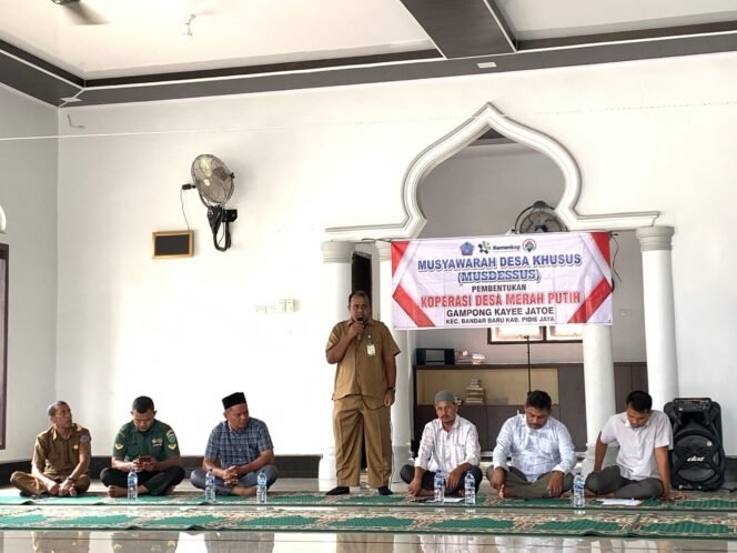 
					Desa Kayee Jatoe Gelar Musdesus untuk Pembentukan Koperasi Desa Merah Putih