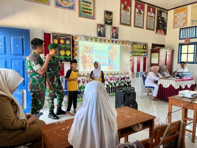 
					SOSIALISASI DAN EDUKASI KESEHATAN DOKTER CILIK TENTANG PERILAKU CUCI TANGAN DAN SIKAT GIGI YANG BENAR OLEH YONIF TP-857/GG BERSINERGI DENGAN PUSKESMAS MANE KEPADA SISWA DAN SISWI SDN SIMPANG TURUE DS. TURUE CUT KEC. MANE KAB. PIDIE